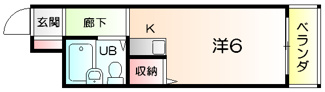 【間取り】 | パークサイド堺 | １Ｋ