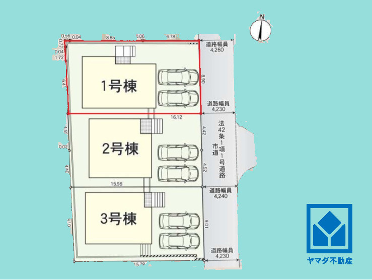 大津市大平　第1の区画図