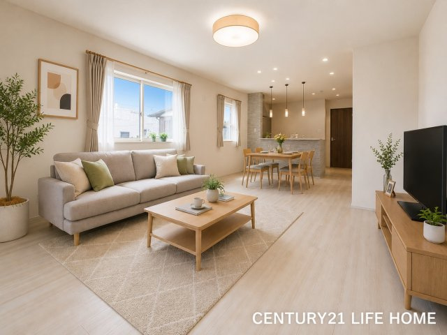【居間・リビング】 | 戸建 川崎市宮前区南野川１丁目 | リビングは16.3帖あります