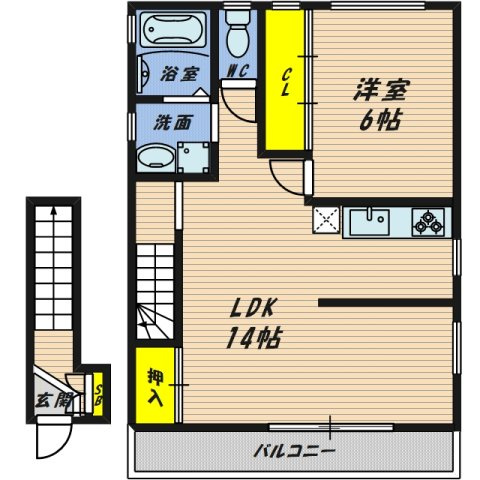 【間取り】 | ライラック野江