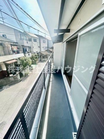 門真市北島町テラスハウスのバルコニー