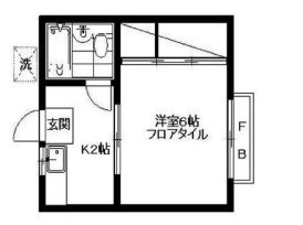 【間取り】 | サンハイツ北嶺Ｂ | 間取りです。
