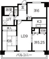 ギャザ豊田シティハイツ　1106号の間取り