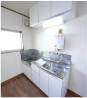 八王子市散田町３丁目のアパートのキッチン