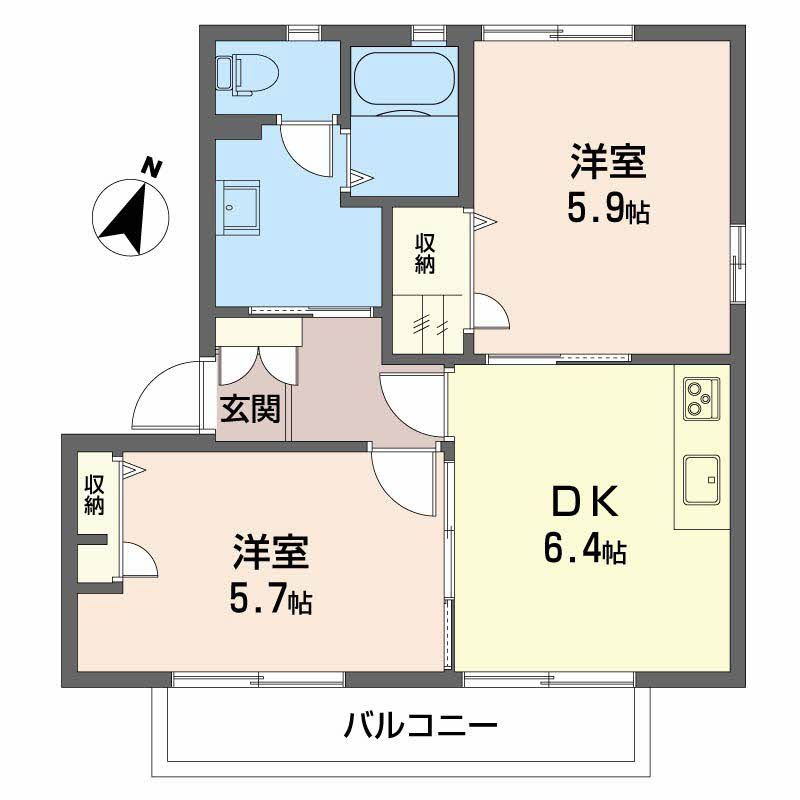 グレイスコートＫの間取り