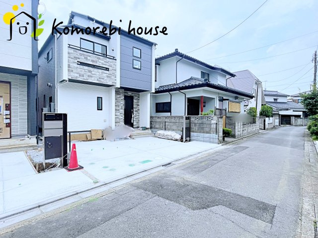上尾市上　13期　新築一戸建て　ブルーミングガーデン　01の前面道路含む現地写真|前面道路含む現地写真です