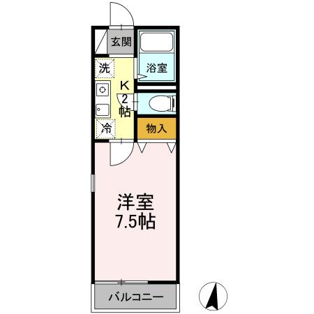 ウィズ中村橋　ⅠⅡ Ⅱ-の間取り