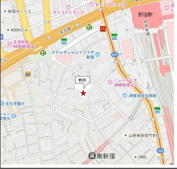 渋谷区代々木２丁目の事務所の地図