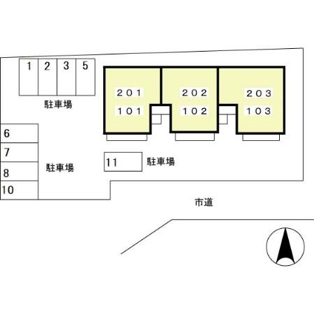 花花弐番館の区画図