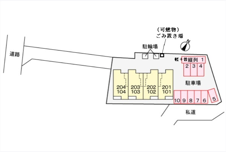 ローズ　ブランシュの区画図