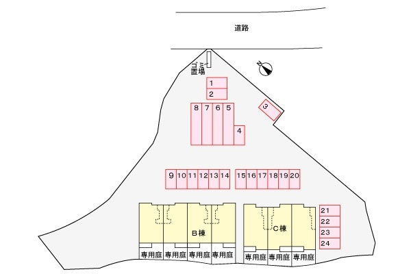 メゾン キャッスルサイドCの区画図