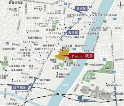 【地図】 | JP noie 蔵前（ジェイピーノイエ蔵前）