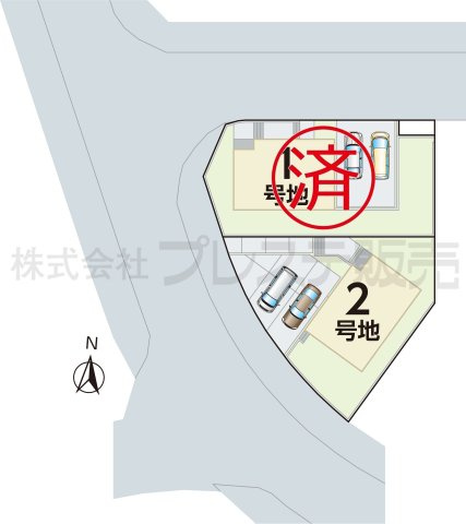 奈良市東登美ヶ丘４丁目の新築一戸建の区画図