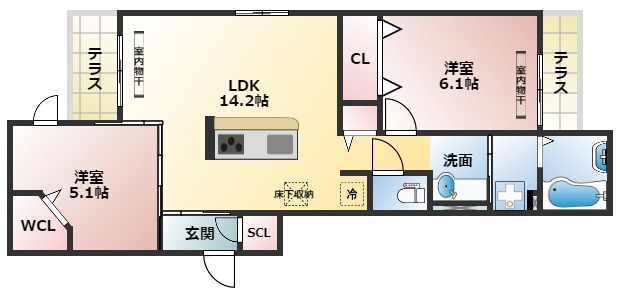 【間取り】 | ヴィエン南田辺