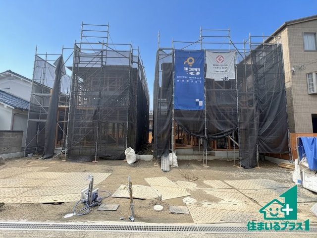 ●大和高田市蔵之宮町　新築一戸建ての外観|現在はこんな感じです。完成までが待ち遠しいですね。