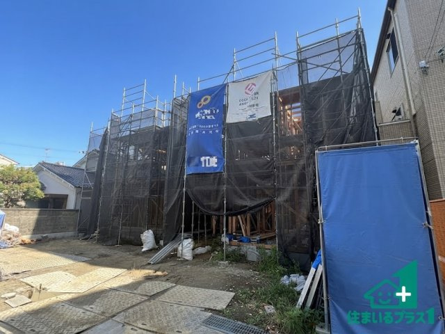 ●大和高田市蔵之宮町　新築一戸建ての外観|建築中ですが現地を見ると分かる事もございますので、ぜひ一度現地をご覧ください。
