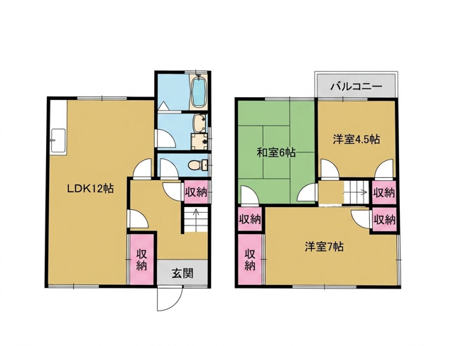 【間取り】 | 安威貸家
