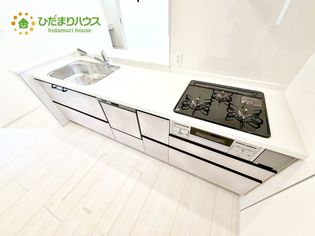 【キッチン】 | 水戸市西原1丁目3期　新築戸建 | ご夫婦やお子様と料理をする時間が楽しくなる使い勝手の良いキッチンです(^^)/