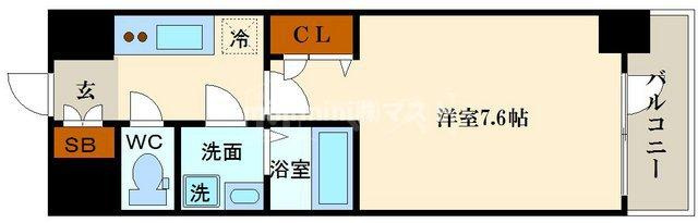 エスリード中之島クロスゲートの間取り