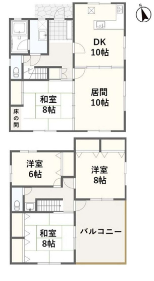 【間取り】 | 鳩山町鳩ヶ丘2丁目　中古戸建