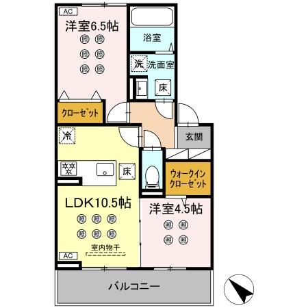 グランフォレ下南部の間取り