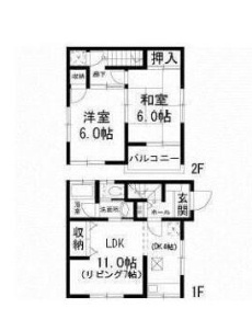 【間取り】 | 東綾瀬１丁目貸家 | 間取りです。
