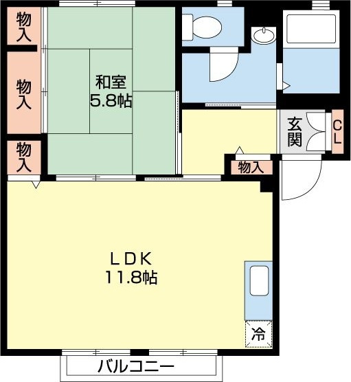 コーポ仲田Aの間取り