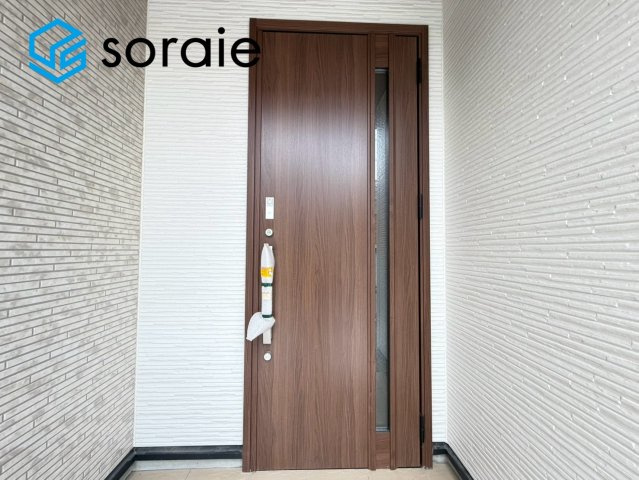 川越市小仙波町2丁目　全1棟　新築戸建　の玄関|7月24日撮影