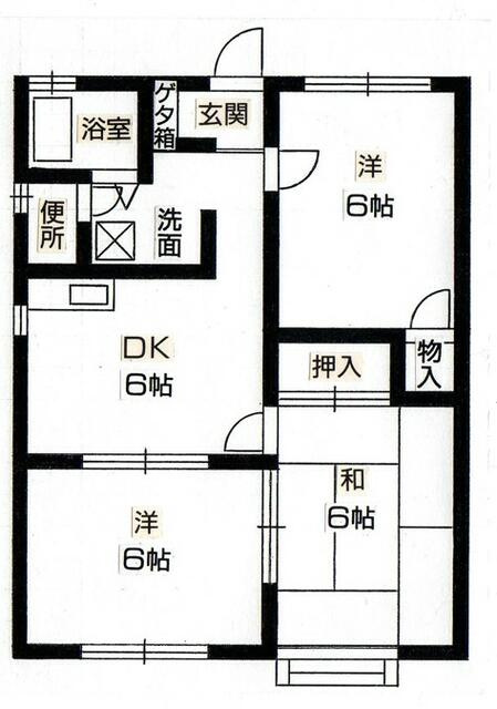 リビング西山の間取り