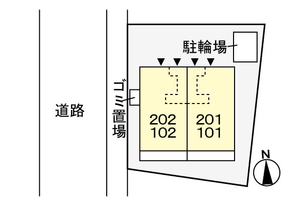 セレーノの駐車場