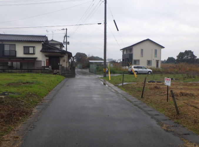 小郡市松崎　売り土地の前面道路含む現地写真|前面道路含む現地写真です