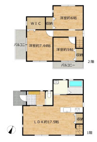 宝塚市安倉西　中古一戸建ての間取り
