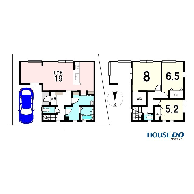 新築戸建　大東市中垣内2丁目（令和8年9月竣工）の間取り|敷地・間取り図面は略図につき現況を優先致します。