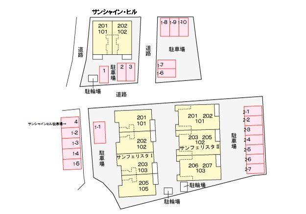 サンフェリスタⅡの区画図