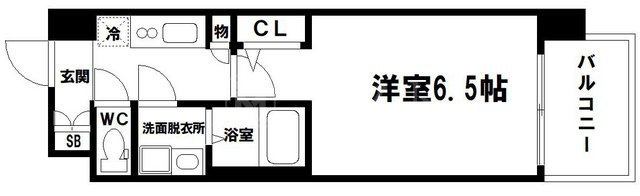 レジュールアッシュ心斎橋ＶＩＴＡの間取り