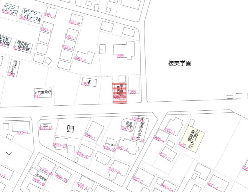北諸県郡三股町大字樺山の売地の土地図