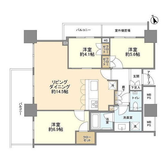 【間取り】 | ステーションスカイタワー小田急相模原