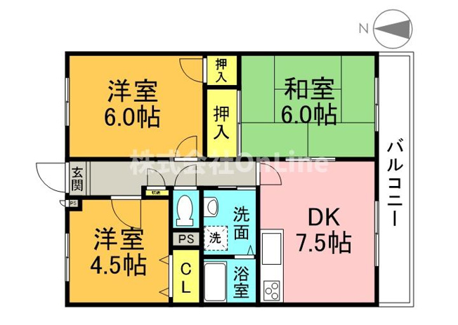 【間取り】 | サンローズ吉田