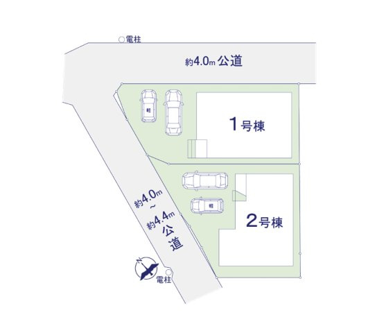福岡市早良区次郎丸3丁目第4-2棟（2号棟）　の区画図|配置図（2号棟）