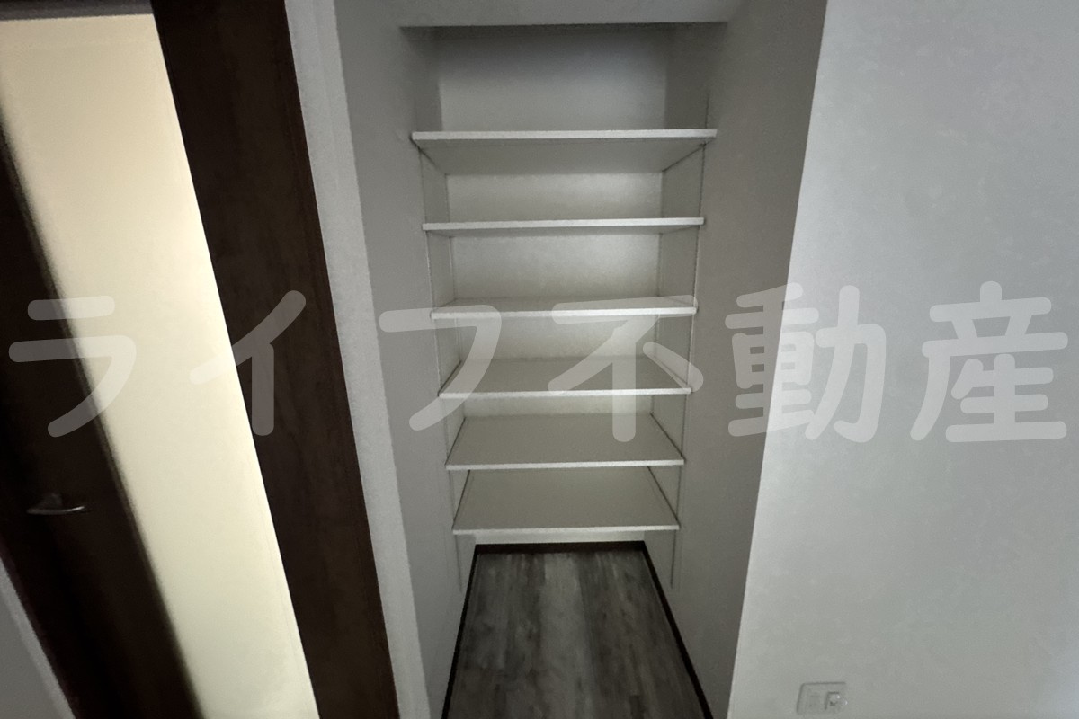 シロハイヌ今米の収納|収納豊富です