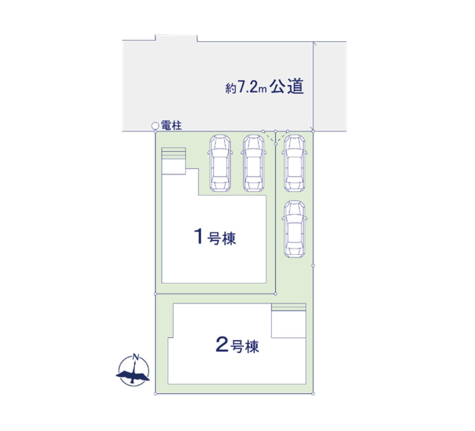 福岡市南区長丘2丁目第1-2棟（1号棟）　の区画図|配置図（1号棟）