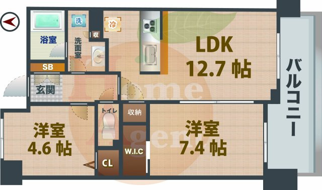 【間取り】 | プレミアコンフォート高井戸 | 2LDKのお部屋です。
