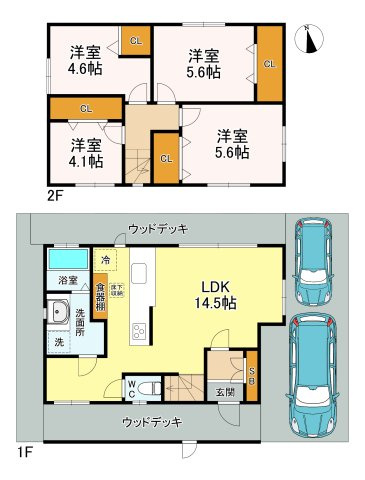 新吉田東戸建の間取り