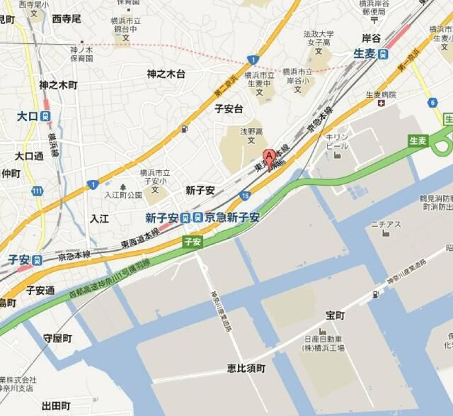 ライオンズマンション新子安第２の地図