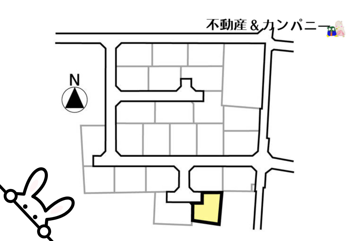 南黒田23区画の土地図