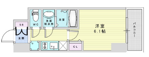 プレサンス難波クチュールの間取り