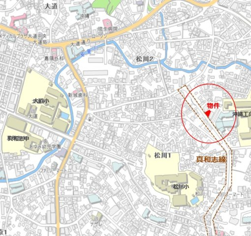 那覇市松川三丁目売土地の地図