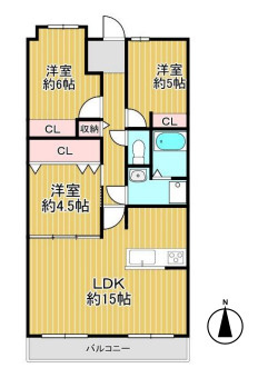 【間取り】 | ☆朝日プラザ高槻ウエスト・ヒルズA棟