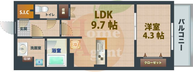 【間取り】 | テラス杉並方南町 | 1LDKのお部屋です。