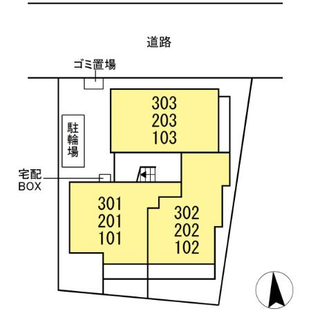 ルヴィータ矢田南の区画図